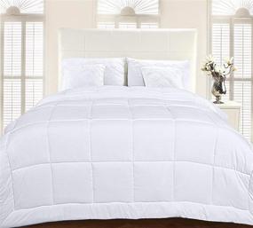 img 3 attached to 🛏️ Utopia Bedding All Season Queen Comforter - Quilted Duvet Insert with Corner Tabs - Machine Washable - Stand Alone Comforter - White