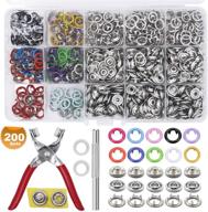 ztweden 200 sets metal snaps button tool kit: snap fasteners for clothing, leathercraft, and bag making (10 colors, 9.5mm) logo