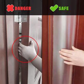 img 3 attached to 🚪 Happlife Finger Pinch Door Guard Set: Ultimate Child Safety Shield for 90 & Probably 180 Degree Doors