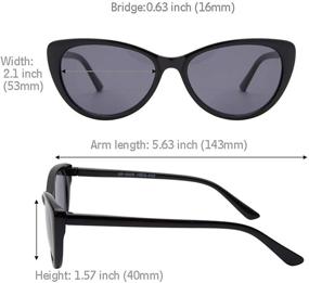 img 2 attached to EYEGUARD UV400 Protection Invisible Bifocal Cateye Vintage Reading Sunglasses - Outdoor Spring Hinge Sun Reader for Women