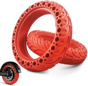 img 4 attached to 🛴 Xiaomi M365/Pro 8.5 Inch Solid Tire - Solid Honeycomb Replacement Tires for Electric Scooter Front/Rear Wheel, Colored Non-Slip, Anti Puncture Tire Accessories