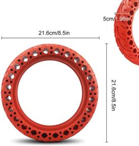 img 1 attached to 🛴 Xiaomi M365/Pro 8.5 Inch Solid Tire - Solid Honeycomb Replacement Tires for Electric Scooter Front/Rear Wheel, Colored Non-Slip, Anti Puncture Tire Accessories