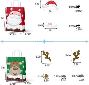 img 3 attached to 🎁 Christmas DIY Gift Paper Bags with Handles - 2 Styles Christmas Candy Treat Bags, ideal for Christmas Party Favor Bags (16 Pcs)