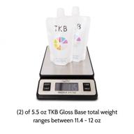 tkb база блеска для губ - чистая гелевая база для самодельного блеска для губ, сделанная в сша - 11 унций (2 x 5.5 унций пакеты) без минерального масла ($1.37 за унцию) логотип