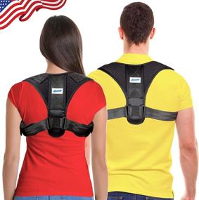 img 2 attached to 👍 Universal Adjustable Posture Corrector for Men and Women - Upper Back Brace for Clavicle Support, Neck & Shoulder Pain Relief