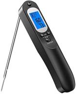 spightdex digital instant meat thermometer: usb rechargeable, built-in food temperature guide, alarm, voice prompt, splash-resistant - ideal for kitchen cooking, bbq, grill, water, oil, candy logo