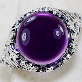 img 4 attached to Wenbin Amethyst Wedding Vintage Gemstone