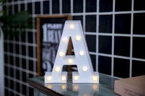 img 3 attached to 🔤 Focux LED Alphabet Light Up Sign for Night Light Home Party Birthday Wedding Bar Decoration (Letter A)