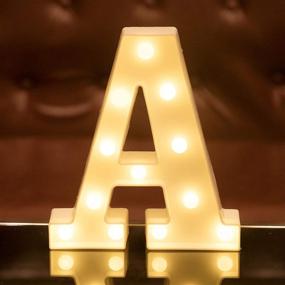 img 4 attached to 🔤 Focux LED Alphabet Light Up Sign for Night Light Home Party Birthday Wedding Bar Decoration (Letter A)