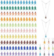 📿 diy jewelry necklace supplies: 60 pieces of colored plastic doll charm pendant resin baby keychain & personalized earrings logo