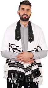 img 2 attached to Israel Spelled Tallit Prayer Shawl - Stylish Women's Accessories