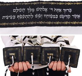 img 3 attached to Israel Spelled Tallit Prayer Shawl - Stylish Women's Accessories