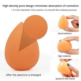 img 2 attached to 💄 BEAKEY 5 Pcs Makeup Sponge Set: Flawlessly Blend Liquid, Cream, and Powder for a Gorgeous Finish!