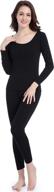 👚 soft scoop neck women's thermal underwear set - stretch base layer long johns логотип