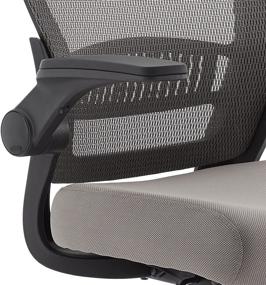 img 3 attached to 🪑 Enhance Your Office Comfort with the Amazon Basics Ergonomic Adjustable High-Back Mesh Chair in Grey