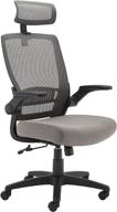 🪑 enhance your office comfort with the amazon basics ergonomic adjustable high-back mesh chair in grey logo