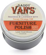 🐝 daddy van's lavender & sweet orange oil beeswax furniture polish: chemical-free wood wax conditioner for petroleum distillate-free care - one tin logo