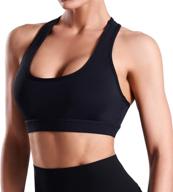 premium racerback sports bra for women - ideal for 🏋️ running, fitness, yoga, and gym - removable cups for extra comfort logo