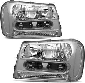 img 4 attached to 🚗 Сборка фар Chevrolet Trailblazer 2002-2009 в замену - правая и левая стороны от JSBOYAT