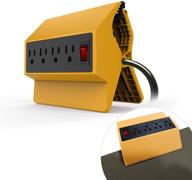 🔌 ankuoo desk clamp power strip: removable socket with 12ft long cord for outdoor, workbench, home & office – ul and etl listed, desk accessories in yellow logo