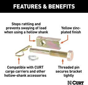 img 2 attached to 🔒 CURT 22315 Anti-Rattle Hitch Pin Shim Device for 1-1/4-Inch Receiver - Reduced Play, Secure Towing, 1/2-In Hole