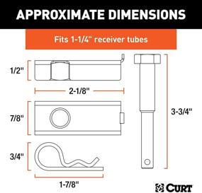 img 3 attached to 🔒 CURT 22315 Anti-Rattle Hitch Pin Shim Device for 1-1/4-Inch Receiver - Reduced Play, Secure Towing, 1/2-In Hole