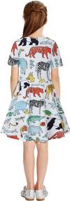 img 1 attached to RAISEVERN Cute Sleeve Girls' Clothing with Toddler Dinosaurs Pattern