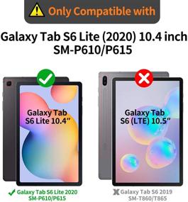 img 3 attached to 📱 Samsung Galaxy Tab S6 Lite Case 10.4-Inch 2020 - Black | Timecity Case with S Pen Holder, Screen Protector, and Shoulder Strap