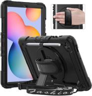 📱 samsung galaxy tab s6 lite case 10.4-inch 2020 - black | timecity case with s pen holder, screen protector, and shoulder strap logo