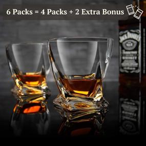 img 2 attached to 🥃 Farielyn-X Crystal Whiskey Glasses: Set of 6 Premium Scotch Tumblers for Bourbon, Cocktail, Cognac & More - 10oz Large Crystal Glass Cups for Men & Women