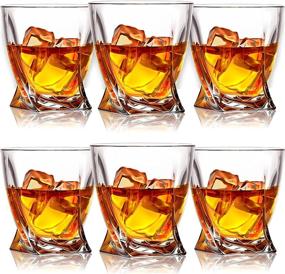 img 4 attached to 🥃 Farielyn-X Crystal Whiskey Glasses: Set of 6 Premium Scotch Tumblers for Bourbon, Cocktail, Cognac & More - 10oz Large Crystal Glass Cups for Men & Women