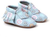 👟 starbie baby moccasins: genuine leather, anti-slip soles - 25+ colors, boys & girls logo