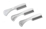 🧔 g.b.s ultimate and unbreakable beard mustache comb - fine toothed, small pocket size, metallic gray (3 pack) logo