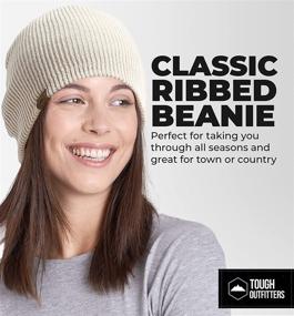 img 1 attached to Winter Beanie Knit Hats Unisex - Daily Ribbed Cap - Cozy & Fashionable Toboggan Skull Caps for Cold Weather