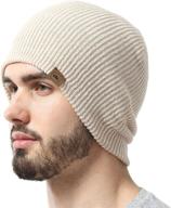 winter beanie knit hats unisex - daily ribbed cap - cozy & fashionable toboggan skull caps for cold weather logo