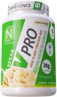 🌱 nutrakey v-pro: organic, vegan, low carb protein powder with 20g protein (vanilla cookie) 1.78lb - gluten free option included logo