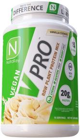 img 4 attached to 🌱 NutraKey V-Pro: Organic, Vegan, Low Carb Protein Powder with 20g Protein (Vanilla Cookie) 1.78lb - Gluten Free Option Included