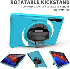 img 2 attached to BATYUE Galaxy Tab S7 Plus Case With Screen Protector+S Pen Holder+Hand Strap+Rotating Kickstand