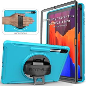 img 4 attached to BATYUE Galaxy Tab S7 Plus Case With Screen Protector+S Pen Holder+Hand Strap+Rotating Kickstand