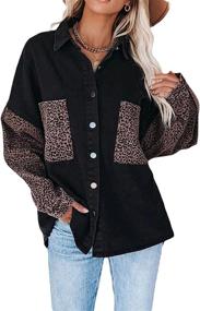 img 4 attached to Dcohmch Oversized Patchwork Contrast Boyfriend Women's Clothing in Coats, Jackets & Vests