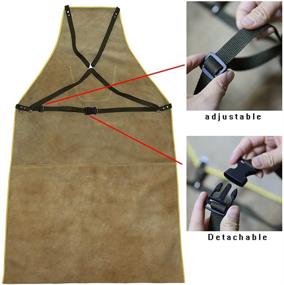 img 3 attached to 🔥 Premium Quality OLSON DEEPAK Leather Welding Apron: Ultimate Protection for Welders