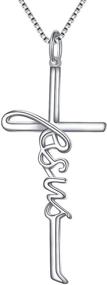 img 4 attached to Ожерелье Святого Креста: подвеска Бесконечного Сердца из 925 стерлингового серебра для женщин - идеальный христианский подарок