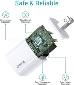 img 2 attached to 🔌 Novtech MFi Certified iPhone Fast Charger - 20W USB C Wall Charger Plug with 6.6FT C to Lightning Cable - Power Delivery 3.0 Quick Charger Block for iPhone 13 12 11 XS XR X 8 Plus SE 2020 iPad - White