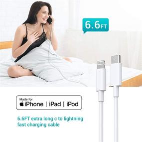 img 1 attached to 🔌 Novtech MFi Certified iPhone Fast Charger - 20W USB C Wall Charger Plug with 6.6FT C to Lightning Cable - Power Delivery 3.0 Quick Charger Block for iPhone 13 12 11 XS XR X 8 Plus SE 2020 iPad - White