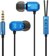 🎧 ggmm c700-blue earbuds - wired noise isolating headphones with microphone, heavy deep bass, fits all 3.5mm interface devices logo