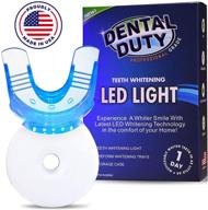 usa-made teeth whitening accelerator light with 5 powerful light bulbs - effective teeth whitening kit to eradicate stubborn stains - achieve brighter teeth faster! logo