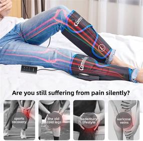 img 1 attached to Comrelax Leg Massager Calf Massager Air Compression with Heat - Portable Rechargeable Device for Improved Circulation, Pain Relief, and Relaxation at Home, Office, Sofa, or Chair