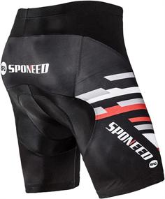 img 3 attached to 🚴 Men's Cycling Shorts | Padded Bike Tights | Sponeed Cycle Pants