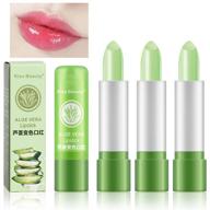 💄 haoya set of 3 aloe vera color changing lipstick: long lasting, nutritious plumper, moisturizing magic temperature color change lip gloss in matte makeup (set02) logo