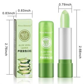 img 3 attached to 💄 HAOYA Set of 3 Aloe Vera Color Changing Lipstick: Long Lasting, Nutritious Plumper, Moisturizing Magic TemperaturE Color Change Lip Gloss in Matte Makeup (SET02)